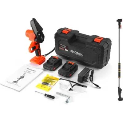 Kraft&Dele Кастрачка за клони акумулаторна телескопична KraftDele KD10642_2k/ 21V/ 2x2Ah/ 17 см (KD10642_2k)