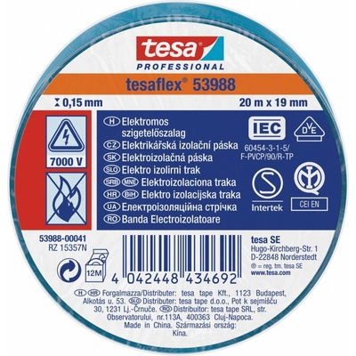 Tesa Elektroizolační PVC páska 20 m x 19 mm modrá 53988-00041-00