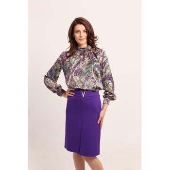 Image 1 of Radek's Collection Дамска официална блуза с поло яка на цветя 82225-529