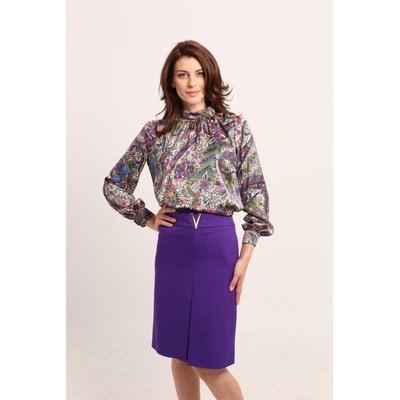 Radek's Collection Дамска официална блуза с поло яка на цветя 82225-529