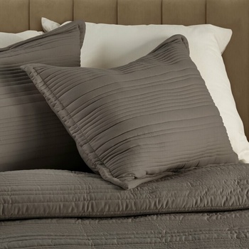 Eurofirany TARA s lemom tmavobežová tmavobéžová Polyester 50 x 70 cm