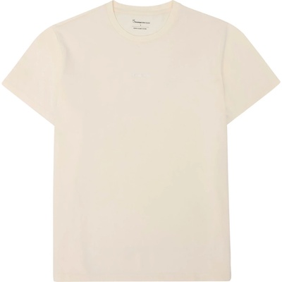 KnowledgeCotton Apparel Мъжка тениска KnowledgeCotton Apparel Regenerative Organic Cotton Chest Embroidery II T-shirt - Egret (216-8561-0212)