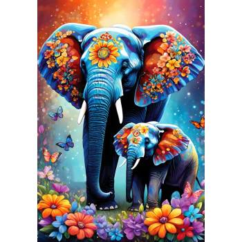 Alipson Puzzle - Puzzle Elephants - Maternal Love Collection - 1 000 piese