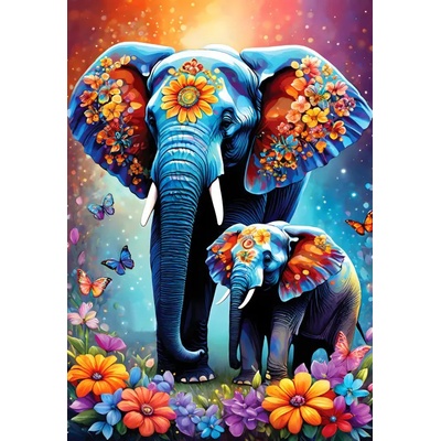 Alipson Puzzle - Puzzle Elephants - Maternal Love Collection - 1 000 piese
