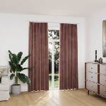 Pure Line Home Кадифени завеси в цвят пепел от рози с перделък, 2 бр. , 140 x 225 см
