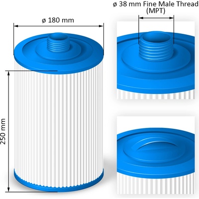 Crystalline Pool Spa Filter Filtrační kartuše SC710