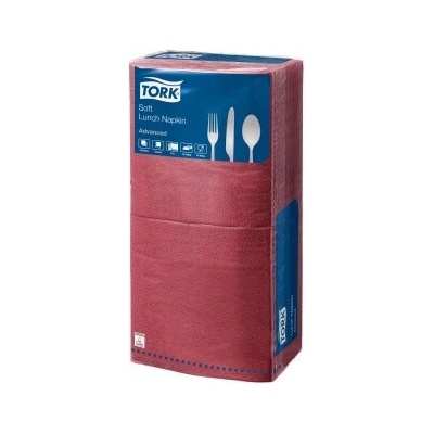 TORK Papierové obrúsky 3V 33x33cm bordó 150ks