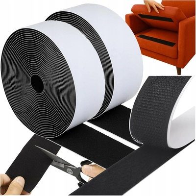 Suchý zip samolepicí 5m x 5cm černý Ruhhy 25806