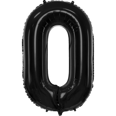 PARTYDECO Foliová číslice- 0 černá 86 cm 553752