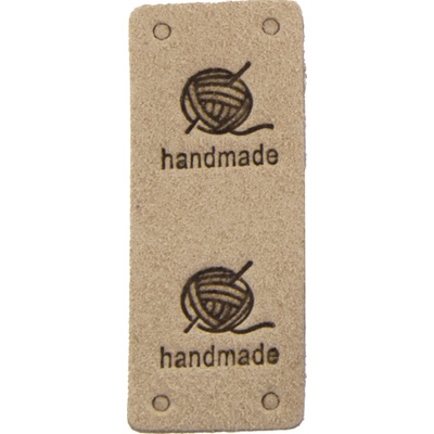 Nášivka HAND MADE klubko 50x20mm Varianta: béžová