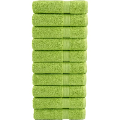 vidaXL Премиум кърпи ръце SOLUND 10 бр ябълковозелени 50x100 см 600gsm (137499)