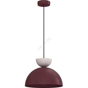 Luminex Пендел на кабел NEVIS 1xE27/15W/230V Ø29 см бордо (LU9715A)