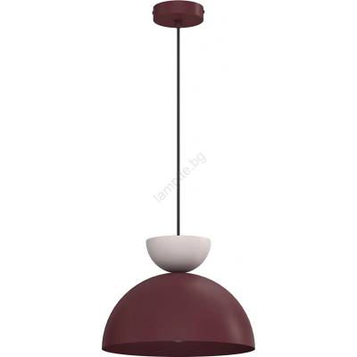 Luminex Пендел на кабел NEVIS 1xE27/15W/230V Ø29 см бордо (LU9715A)