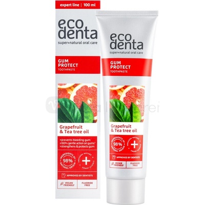 EcoDenta GUM PROTECT na ochranu ďasien s čajovníkovým olejom a grapefruitom 100 ml