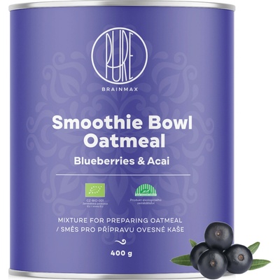 BrainMax Pure Smoothie bowl kaša acai a čučoriedky BIO 400 g