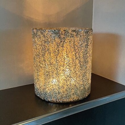 Prodex Kalíšek na svíčku stříbrný střední 10 x 10 cm Prodex X68100860
