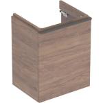 Geberit Smyle Square - Шкафче за умивалник, 49x41x62 см, 1 врата, панти отляво, орех/лава 500.364. JR. 1 (500.364.JR.1)