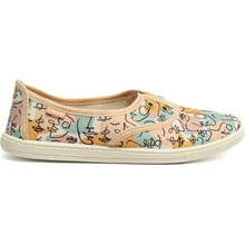 Dámska slip on obuv Oldcom SARAH PRINT ružová biela svetlomodrá oranžová