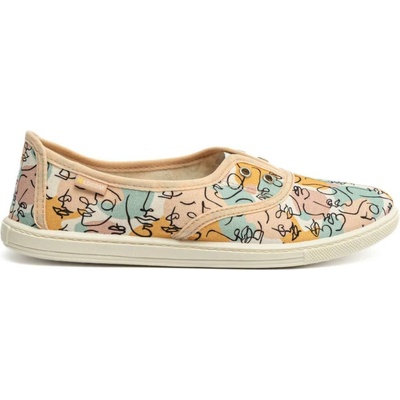 Dámska slip on obuv Oldcom SARAH PRINT ružová biela svetlomodrá oranžová