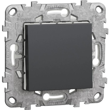 Schneider Electric SE Девиаторен ключ IP44 с носеща рамка 2 мод. цвят Антрацит Unica - NU528254 (NU528254)