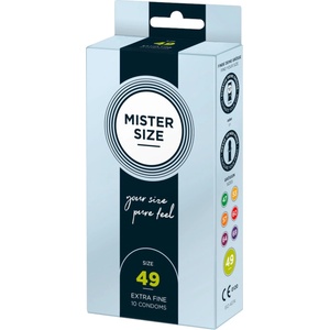 MISTER SIZE - тънък презерватив - 49 мм - 10 броя - lovesexshop