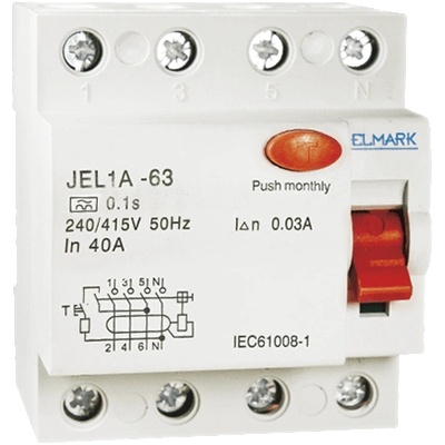 ELMARK ДЕФЕКТНОТОКОbА ЗАЩИТА jel1a 6ka 4p 10a/30ma (40610)