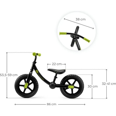 KinderKraft Детско колело за баланс 2WAY NEXT OFFROAD BLACK - Kinderkraft