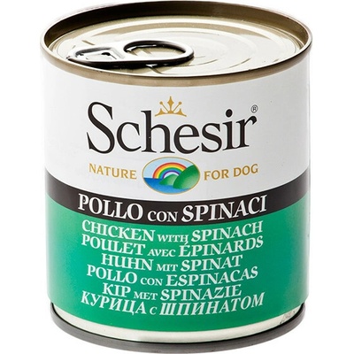 Schesir Dog Adult kuřecí se špenátem 285 g