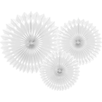 Image 1 of PartyDeco Декоративни розети - бели 3 бр