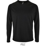 SOL'S sporty lsl / Мъжка спортна риза с дълъг ръкав - черна xxxl (25207100213)