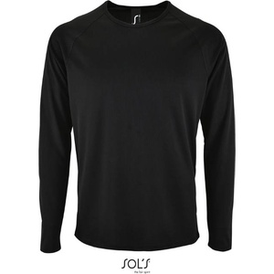 SOL'S sporty lsl / Мъжка спортна риза с дълъг ръкав - черна xxxl (25207100213)