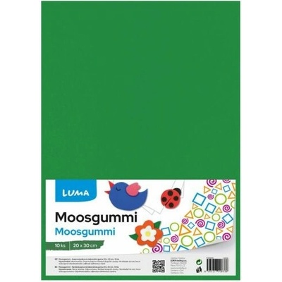 MOOSGUMMI A4 zelená LUMA, 10ks