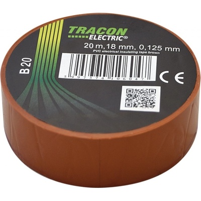 Tracon electric Páska Izolačná 18 mm x 20 m hnedá