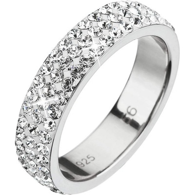 Pavona Stříbrný prsten s křišťály Preciosa bílý 35001.1