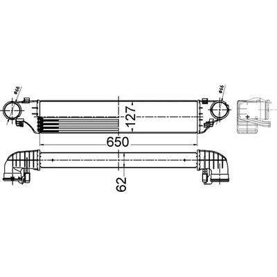 Chladič plniaceho vzduchu MAHLE ORIGINAL CI 505 000S (CI505000S)