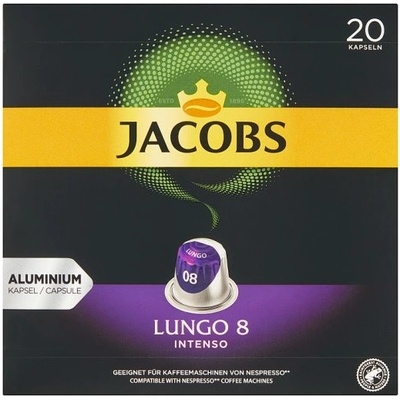 Jacobs Lungo Intenso pražená mletá káva v kapslích 104 g