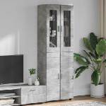 vidaXL Висок шкаф FLORIN 60 x 35 x 182 см Циментено сиво (3397917)