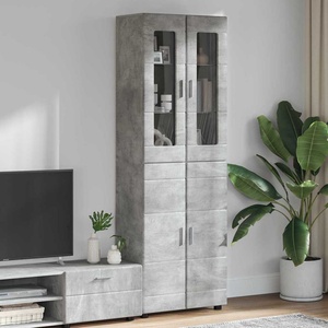 vidaXL Висок шкаф FLORIN 60 x 35 x 182 см Циментено сиво (3397917)