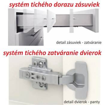 Горен шкаф Line 80 cm дясно отваряне супер гланц бял HG