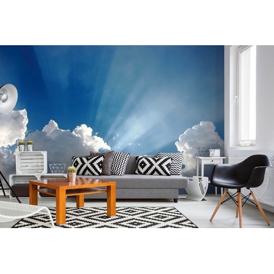 DIMEX ART Самозалепваща се флизелинова фототапета слънчеви лъчи в небето 375 x 250 см