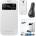 Samsung Оригинален Сет за Samsung S4 S-View Book Case & Charger ET-VI950BWE, Бял (ET-VI950BWEGWW)