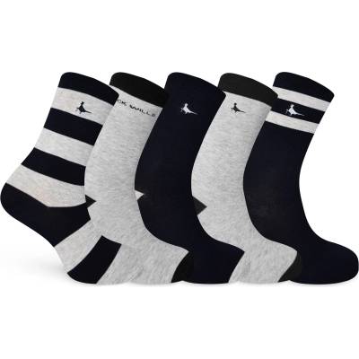 Jack Wills Чорапи Jack Wills Bickleigh Socks 5pk - Navy/Grey