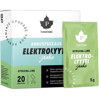 Puhdistamo Electrolyte Powder prášek s minerály OptiMSM a solí Guerande 20 x 5 g 100 g