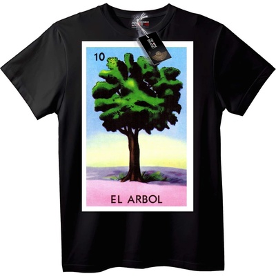 NOONEBRAND Тениска Лотария Дърво - S, Black