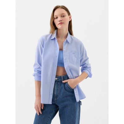 Gap Košeľa Oxford s logom Modrá