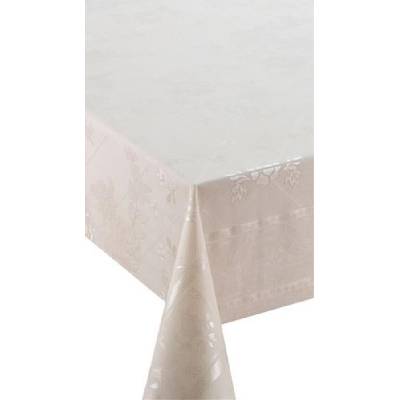 Obrus PVC 3581108 metráž, 20 m x 140 cm, kvetinový vzor krémový, IMPOL TRADE