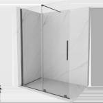 Mexen Velar плъзгаща се душ стена Walk-in 140 x 200 cm, прозрачен 8 mm, четка gun gray (871-140-000-03-66)