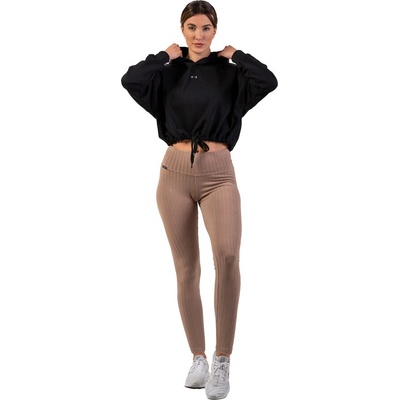 Nebbia Organic Cotton Ribbed High Waist Leggings 405 brown