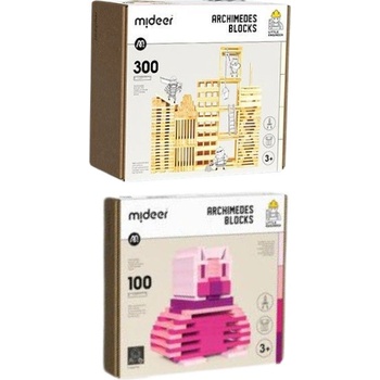 Mideer ARCHIMEDES BLOCKS + růžové barvy 400 ks