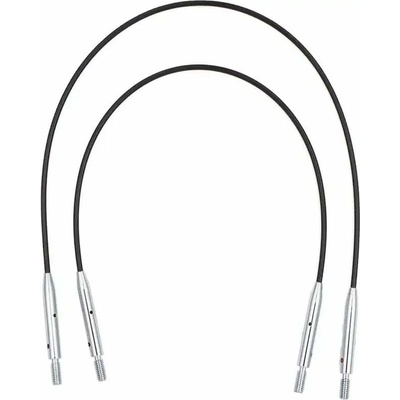 KnitPro černé lanka 13cm a 17cm se stříbrným koncem – Zboží Mobilmania